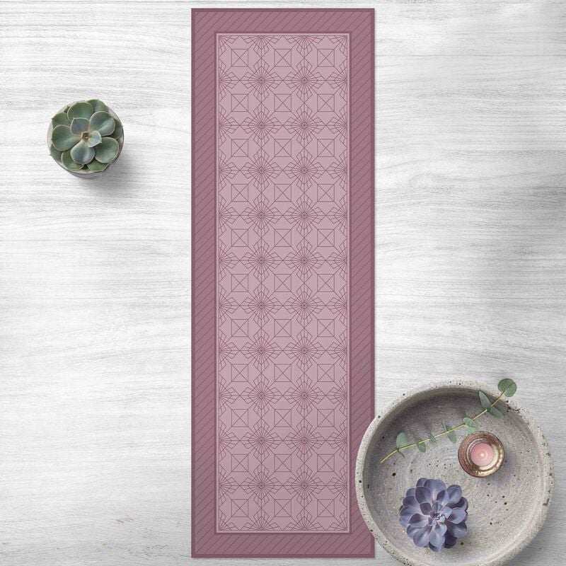 

Alfombras vinílicas - Art Deco Sun Star Pattern With Border - Panorámico Dimensión LxA: 90cm x 30cm