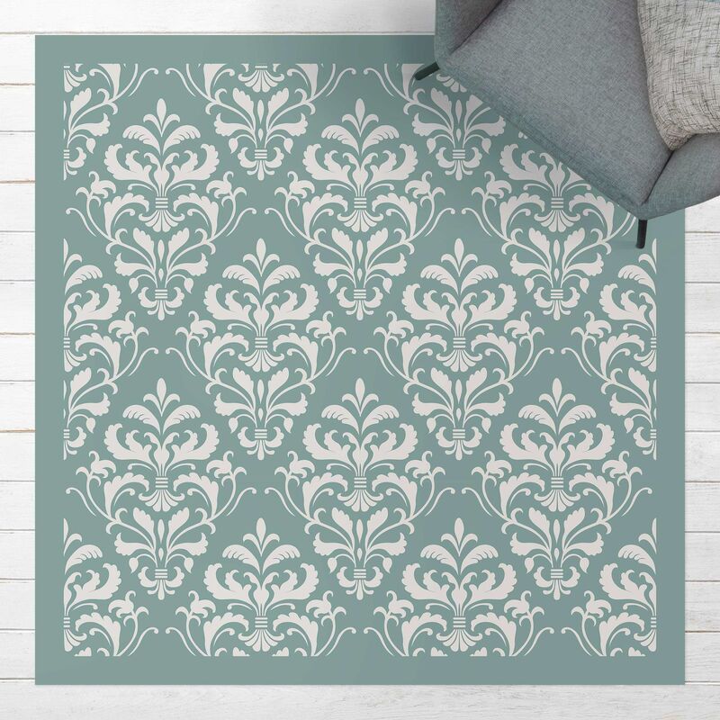 

Alfombras vinílicas - Baroque Damask With Frame - Cuadrado 1:1 Dimensión LxA: 100cm x 100cm