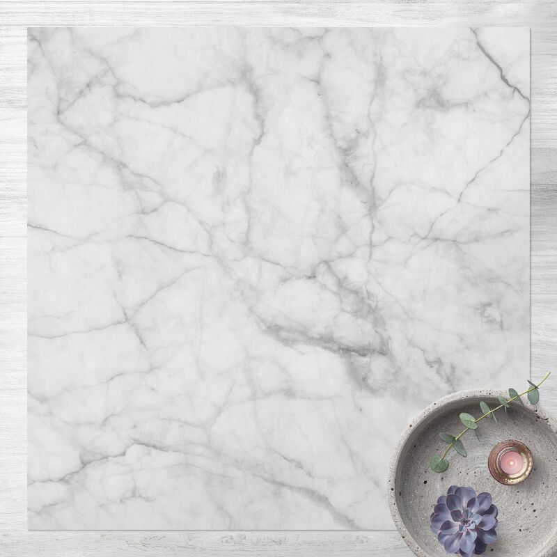 

Bilderwelten - Alfombras vinílicas - Bianco Carrara - Cuadrado 1:1 Dimensión LxA: 140cm x 140cm