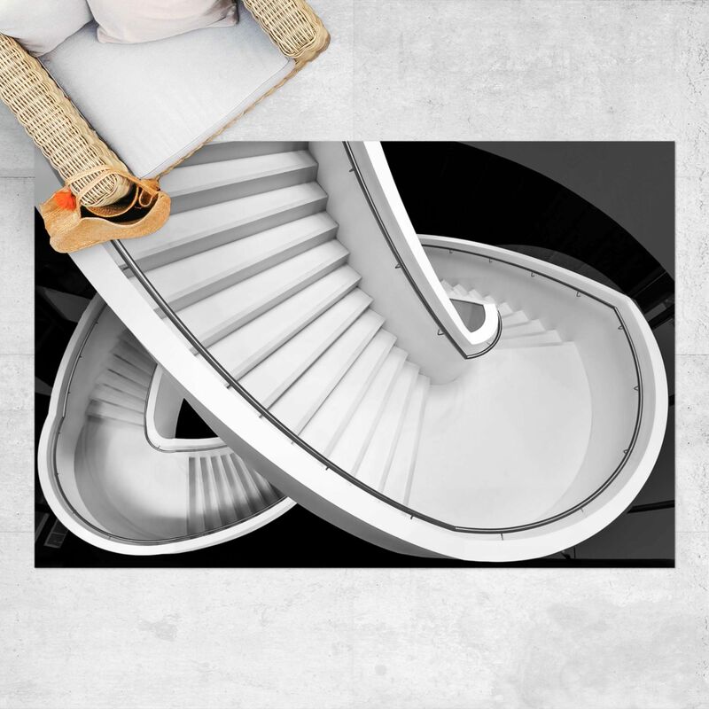 

Bilderwelten - Alfombras vinílicas - Black And White Architecture Of Stairs - Apaisado 2:3 Dimensión LxA: 140cm x 210cm