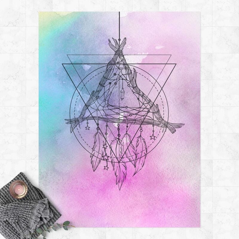 

Alfombras vinílicas - Boho Dream Catcher Watercolour - Alto 4:3 Dimensión LxA: 120cm x 90cm