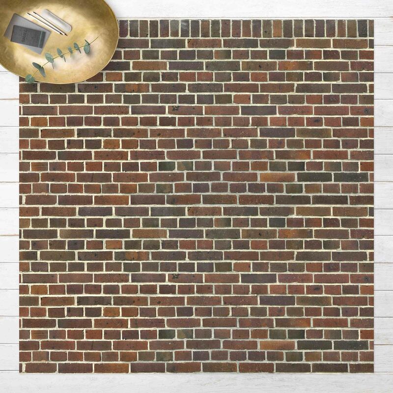 

Alfombras vinílicas - Brick Wall Reddish Brown - Cuadrado 1:1 Dimensión LxA: 60cm x 60cm