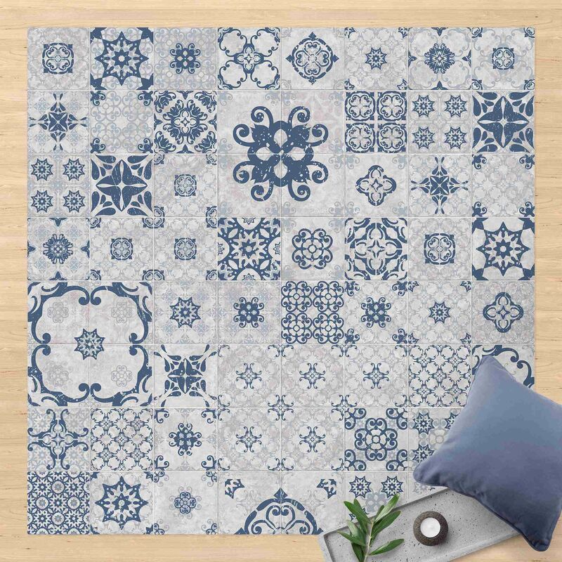 

Alfombras vinílicas - Ceramic Tiles Agadir Blue - Cuadrado 1:1 Dimensión LxA: 60cm x 60cm