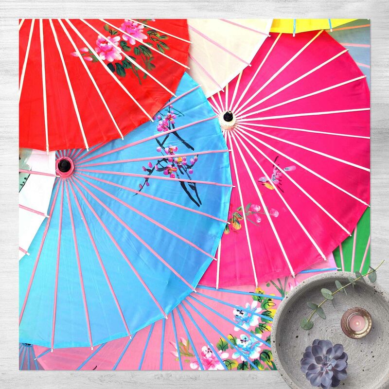 

Alfombras vinílicas - Chinese Parasols - Cuadrado 1:1 Dimensión LxA: 40cm x 40cm