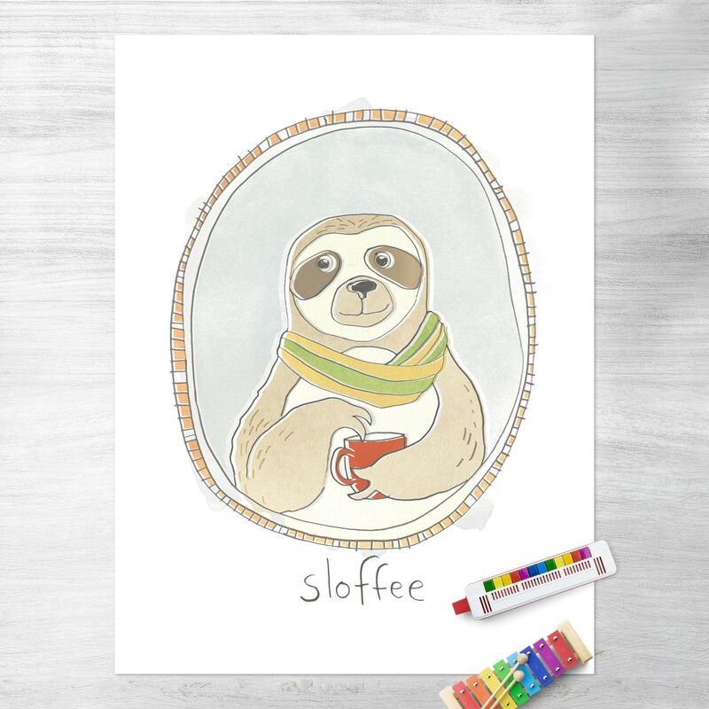 

Alfombras vinílicas - Coffeinated Sloth - Alto 4:3 Dimensión LxA: 120cm x 90cm