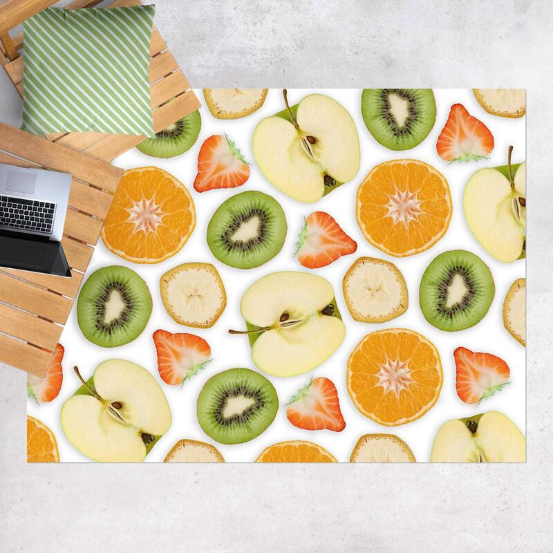

Alfombras vinílicas - Colourful Fruit Mix - Apaisado 3:4 Dimensión LxA: 120cm x 160cm