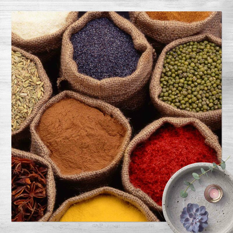 

Alfombras vinílicas - Colourful Spices - Cuadrado 1:1 Dimensión LxA: 100cm x 100cm