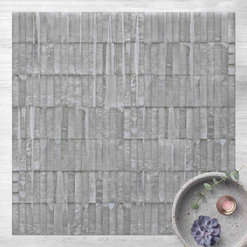 

Alfombras vinílicas - Concrete Brick Wallpaper - Cuadrado 1:1 Dimensión LxA: 100cm x 100cm