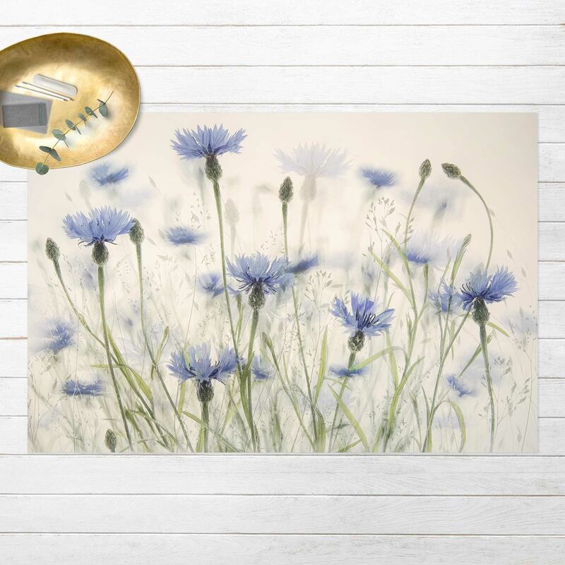 Alfombras vinílicas - Cornflowers And Grasses In a Field - Apaisado 2:3 Dimensión LxA: 120cm x 180cm