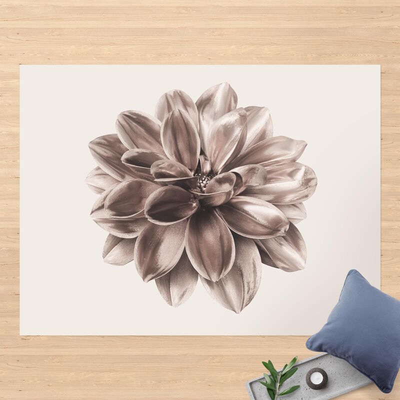 

Alfombras vinílicas - Dahlia Bronze Metallic Beige Centered - Apaisado 3:4 Dimensión LxA: 75cm x 100cm