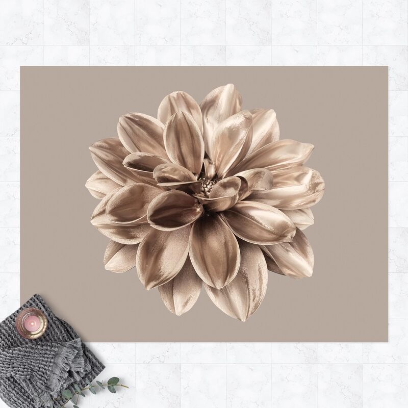 

Alfombras vinílicas - Dahlia Bronze Metallic Mocha Centered - Apaisado 3:4 Dimensión LxA: 90cm x 120cm