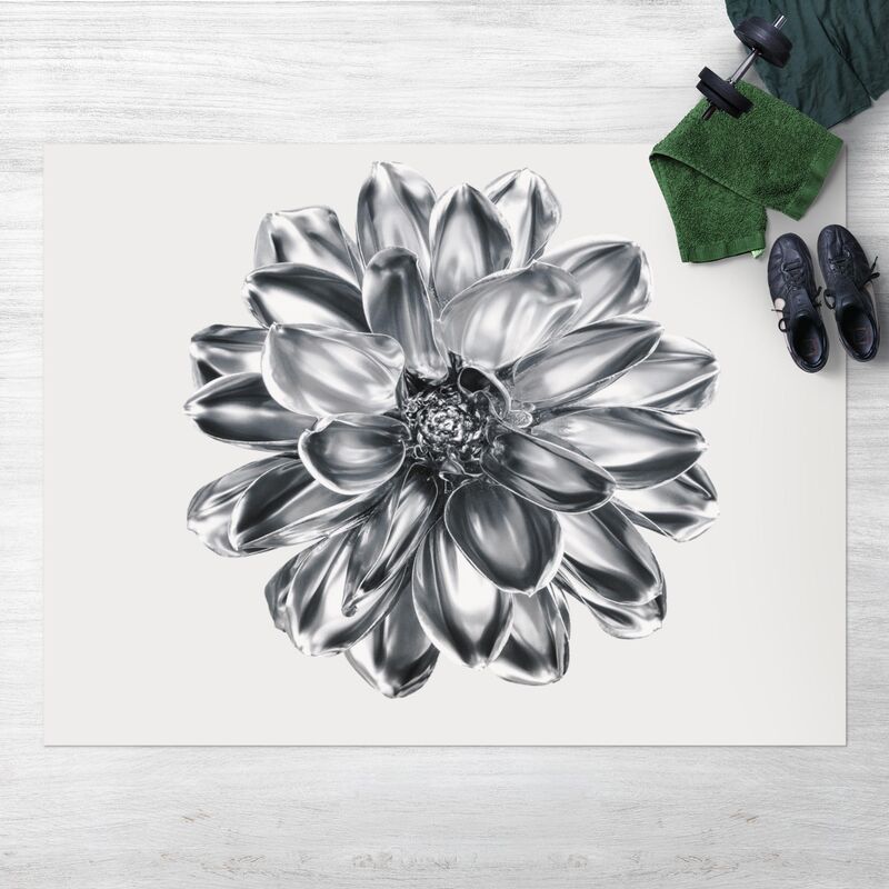 

Alfombras vinílicas - Dahlia Flower Silver Metallic - Apaisado 3:4 Dimensión LxA: 105cm x 140cm