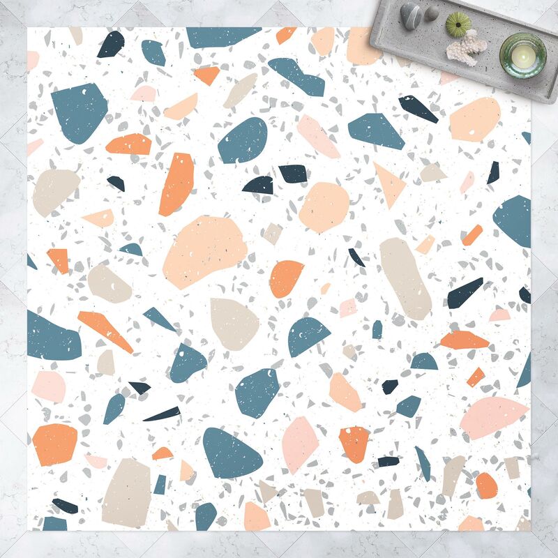 

Alfombras vinílicas - Detailed Terrazzo Pattern Asti - Cuadrado 1:1 Dimensión LxA: 100cm x 100cm