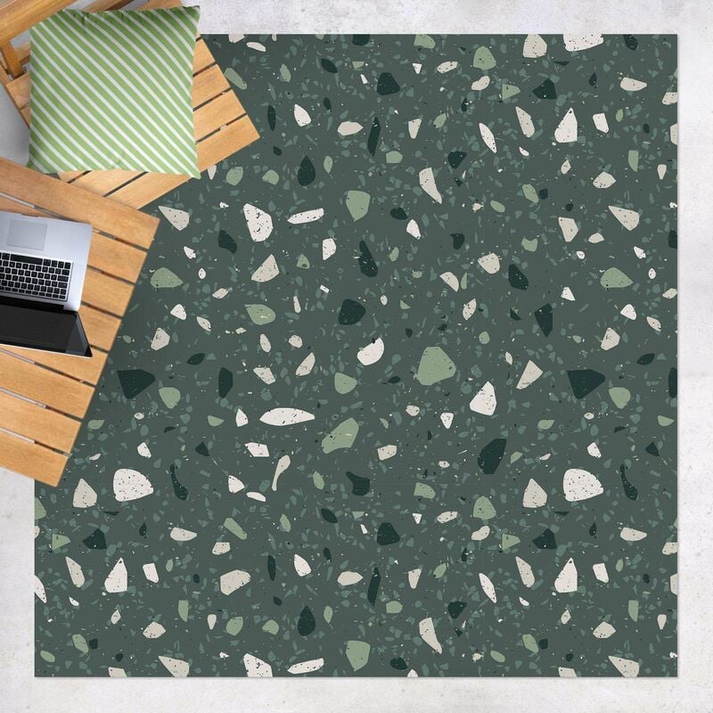 

Bilderwelten - Alfombras vinílicas - Detailed Terrazzo Pattern Messina - Cuadrado 1:1 Dimensión LxA: 120cm x 120cm