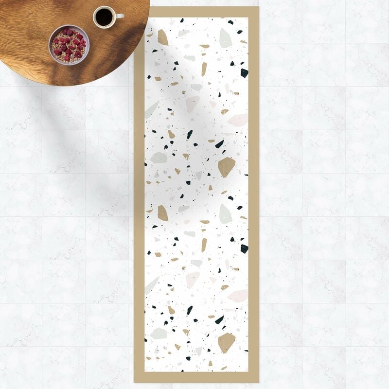 

Alfombras vinílicas - Detailed Terrazzo Pattern Sanremo With Frame - Panorámico Dimensión LxA: 120cm x 40cm