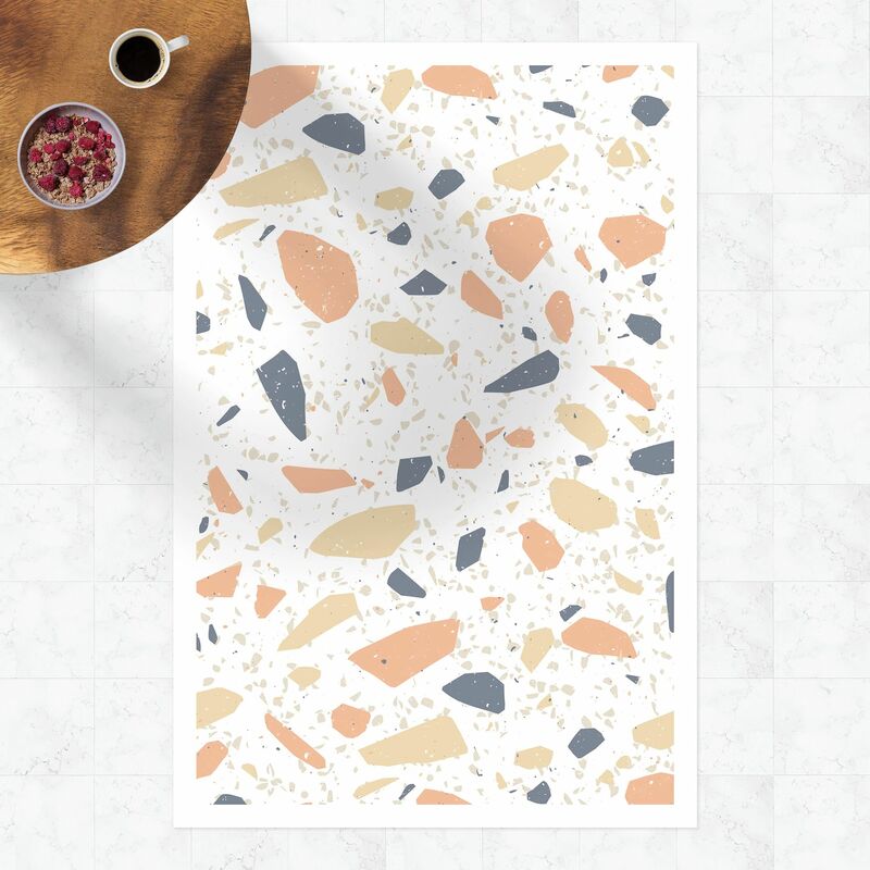 

Alfombras vinílicas - Detailed Terrazzo Pattern Siena With Frame - Alto 3:2 Dimensión LxA: 180cm x 120cm