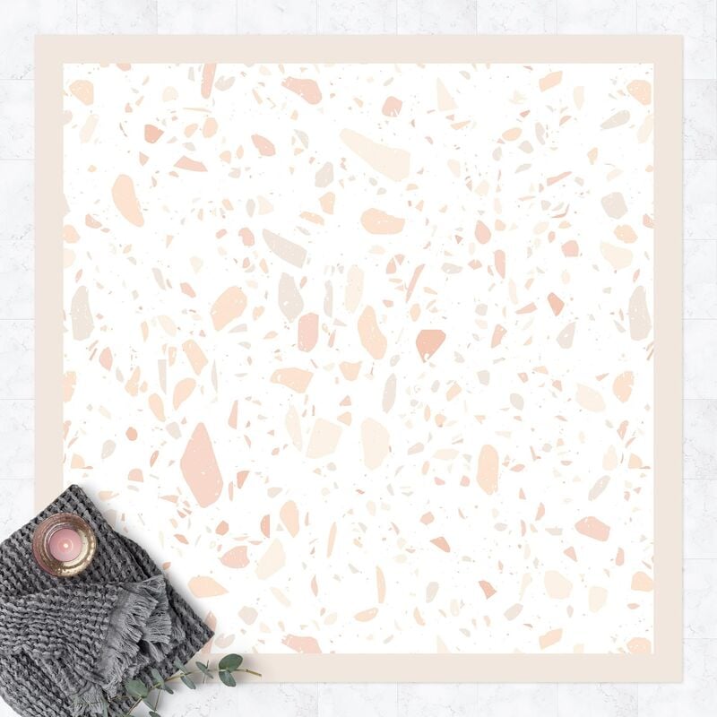 

Alfombras vinílicas - Detailed Terrazzo Pattern Venice With Frame - Cuadrado 1:1 Dimensión LxA: 40cm x 40cm