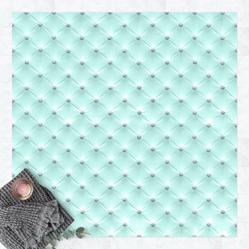 

Alfombras vinílicas - Diamond Turquoise Luxury - Cuadrado 1:1 Dimensión LxA: 80cm x 80cm