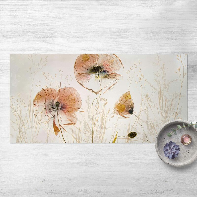 

Bilderwelten - Alfombras vinílicas - Dried Poppy Flowers With Delicate Grasses - Apaisado 1:2 Dimensión LxA: 130cm x 260cm