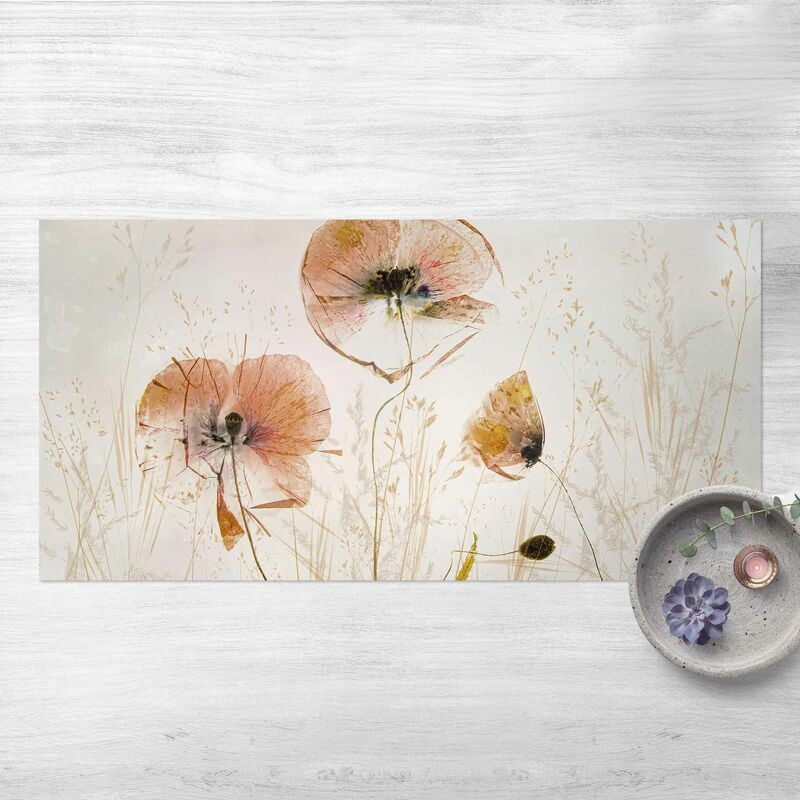 

Alfombras vinílicas - Dried Poppy Flowers With Delicate Grasses - Apaisado 1:2 Dimensión LxA: 40cm x 80cm
