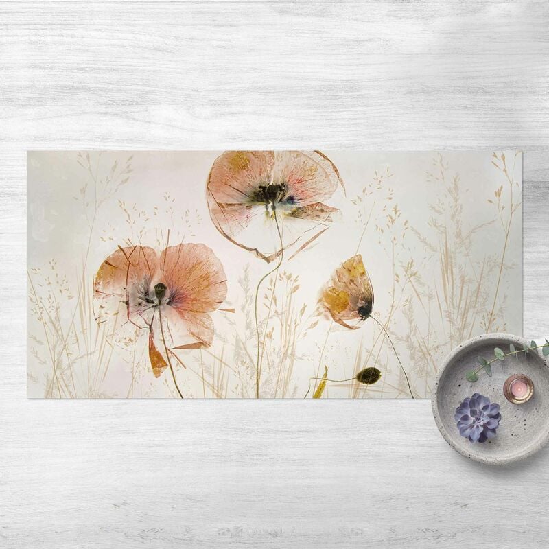 

Alfombras vinílicas - Dried Poppy Flowers With Delicate Grasses - Apaisado 1:2 Dimensión LxA: 60cm x 120cm