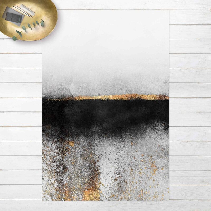 

Alfombras vinílicas - Elisabeth Fredriksson - Abstract Golden Horizon Black And White - Alto 3:2 Dimensión LxA: 150cm x 100cm
