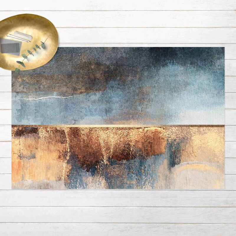 

Alfombras vinílicas - Elisabeth Fredriksson - Abstract Lakeshore In Gold - Apaisado 2:3 Dimensión LxA: 100cm x 150cm