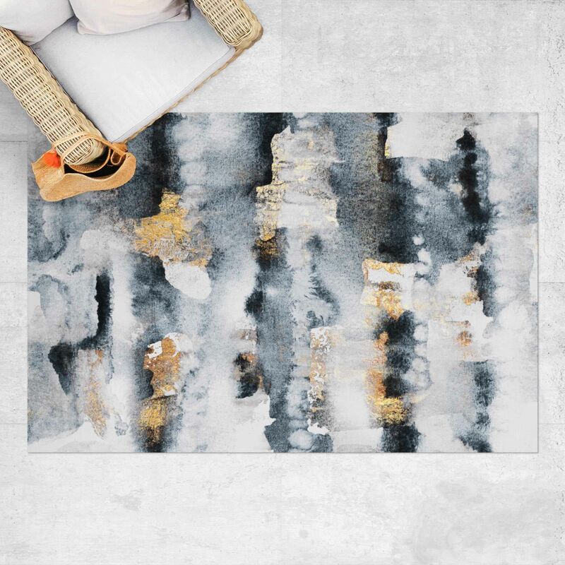 

Alfombras vinílicas - Elisabeth Fredriksson - Abstract Watercolour With Gold - Apaisado 2:3 Dimensión LxA: 120cm x 180cm