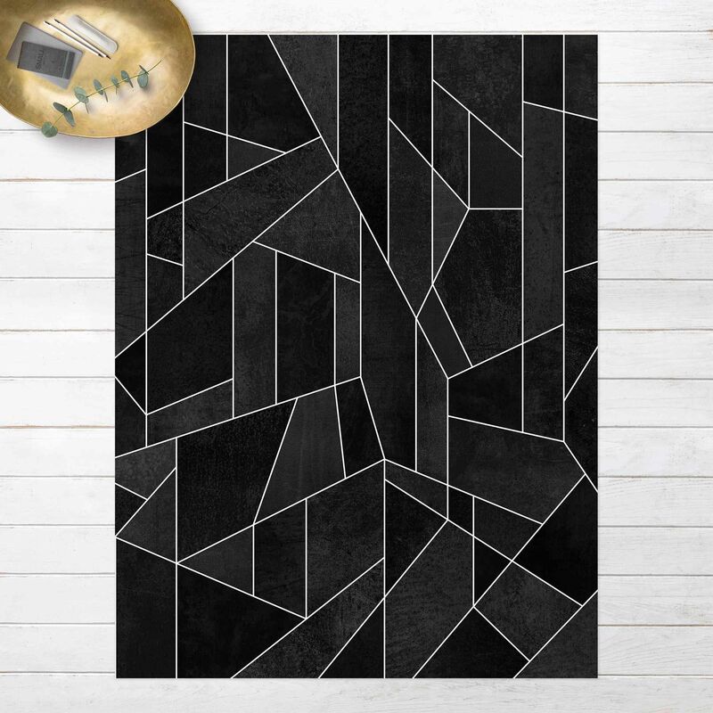 

Alfombras vinílicas - Elisabeth Fredriksson - Black And White Geometric Watercolour - Alto 4:3 Dimensión LxA: 160cm x 120cm