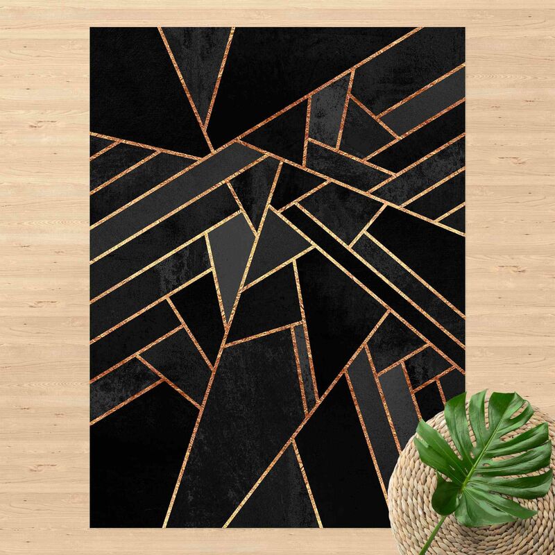 

Alfombras vinílicas - Elisabeth Fredriksson - Black Triangles Gold - Alto 4:3 Dimensión LxA: 60cm x 45cm