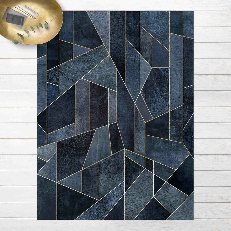 

Alfombras vinílicas - Elisabeth Fredriksson - Blue Geometry Watercolour - Alto 4:3 Dimensión LxA: 120cm x 90cm