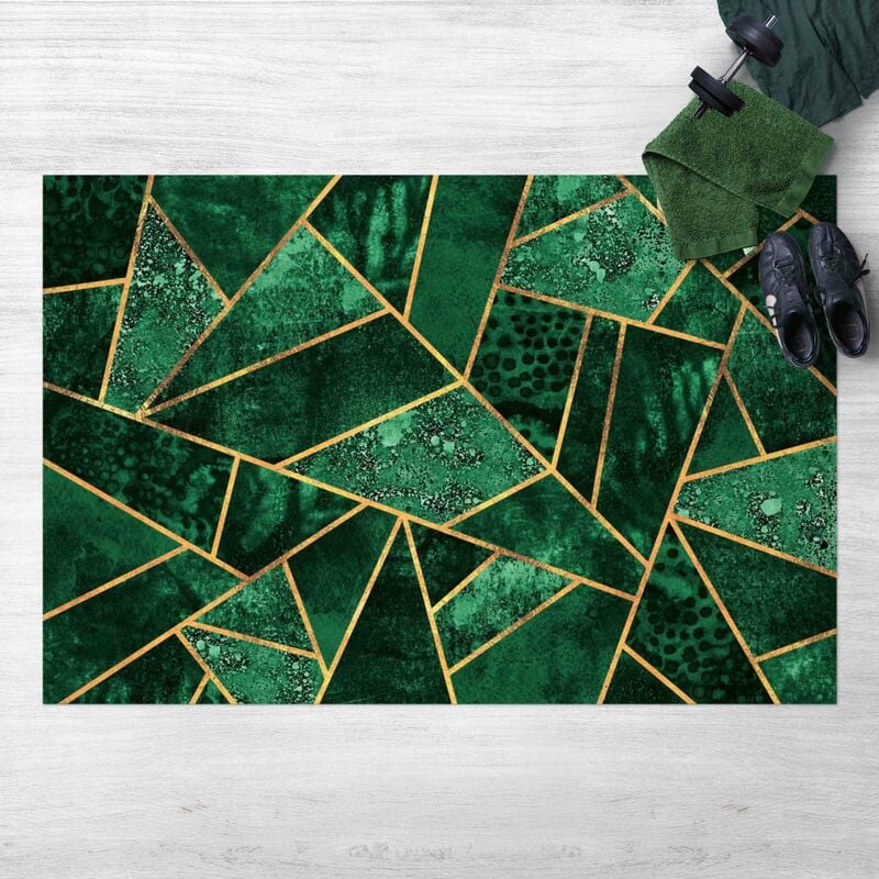 

Alfombras vinílicas - Elisabeth Fredriksson - Dark Emerald With Gold - Apaisado 2:3 Dimensión LxA: 100cm x 150cm