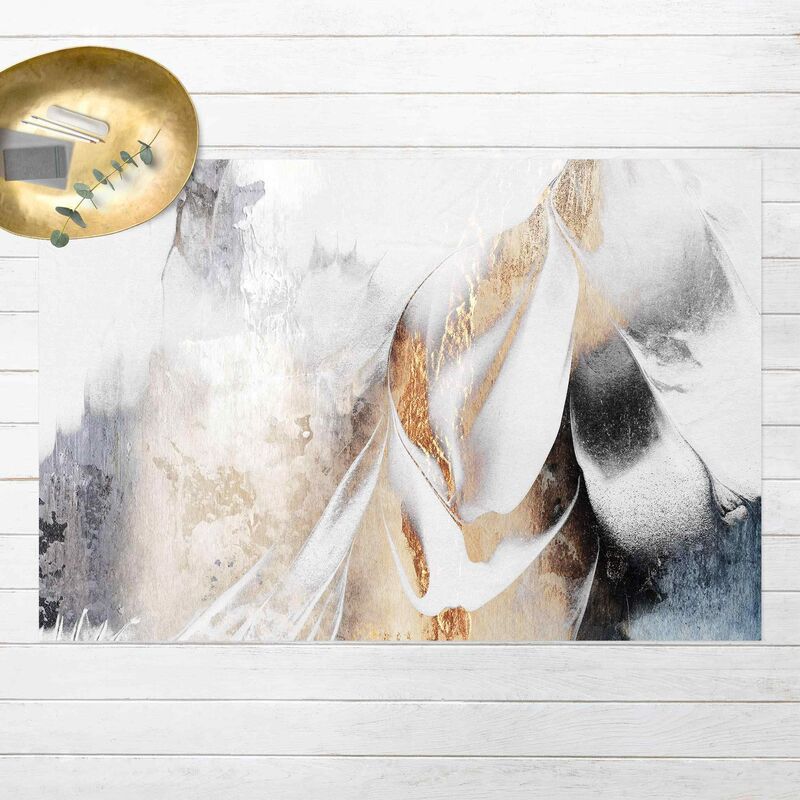 

Alfombras vinílicas - Elisabeth Fredriksson - Golden Abstract Winter Painting - Apaisado 2:3 Dimensión LxA: 120cm x 180cm