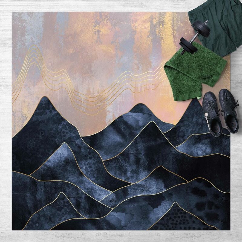 

Bilderwelten - Alfombras vinílicas - Elisabeth Fredriksson - Golden Dawn Over Mountains - Cuadrado 1:1 Dimensión LxA: 120cm x 120cm