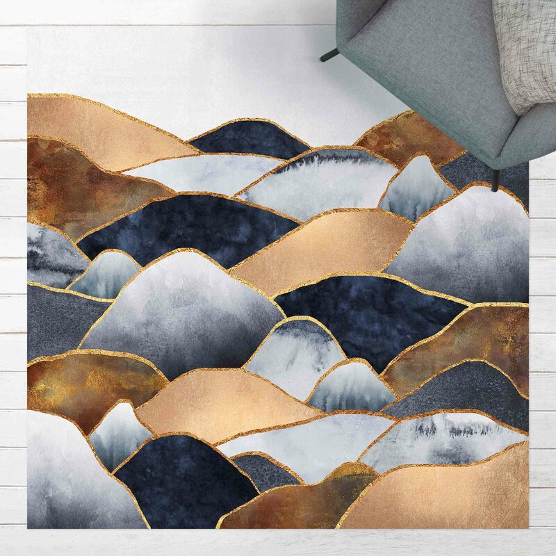 

Alfombras vinílicas - Elisabeth Fredriksson - Golden Mountains Watercolour - Cuadrado 1:1 Dimensión LxA: 40cm x 40cm