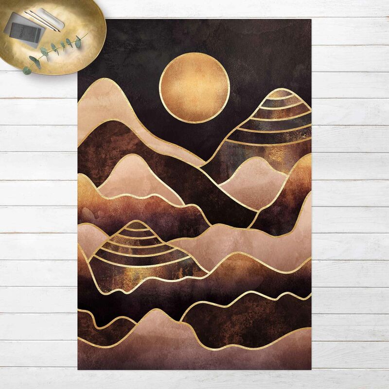 

Alfombras vinílicas - Elisabeth Fredriksson - Golden Sun Abstract Mountains - Alto 3:2 Dimensión LxA: 120cm x 80cm