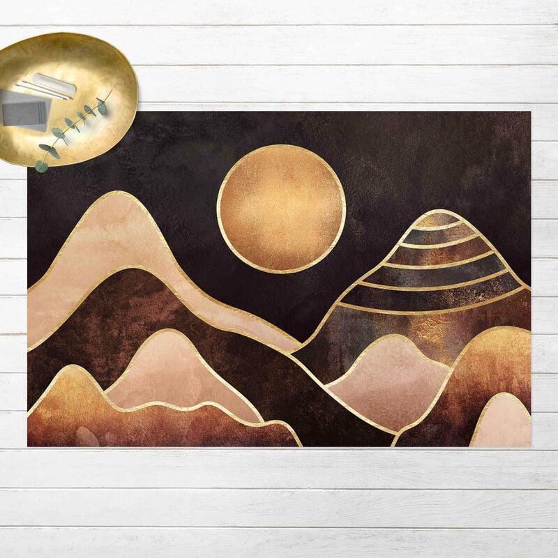 

Alfombras vinílicas - Elisabeth Fredriksson - Golden Sun Abstract Mountains - Apaisado 2:3 Dimensión LxA: 60cm x 90cm