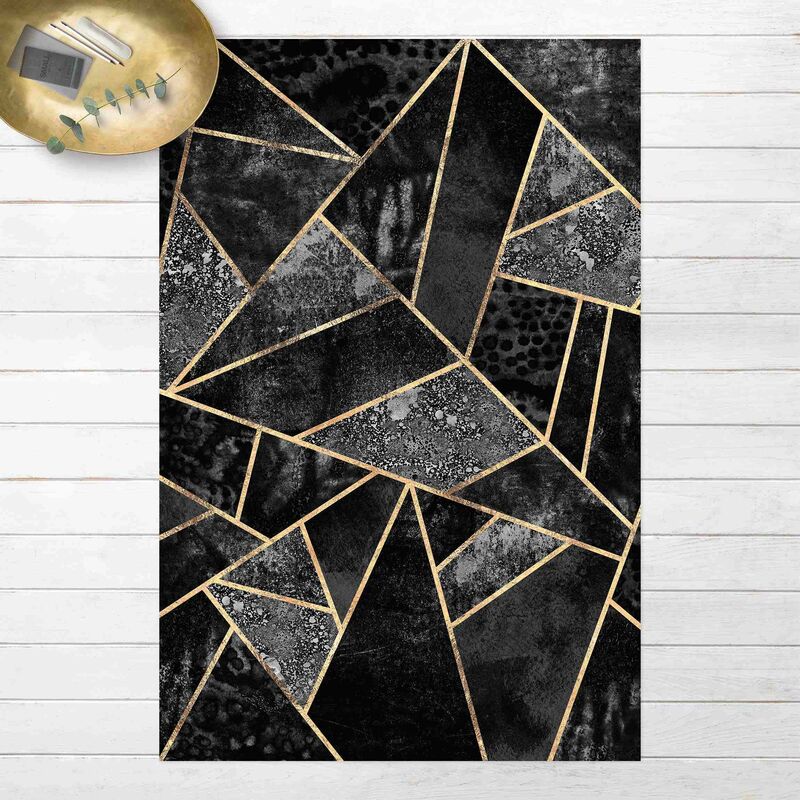 

Bilderwelten - Alfombras vinílicas - Elisabeth Fredriksson - Gray Triangles Gold - Alto 3:2 Dimensión LxA: 210cm x 140cm