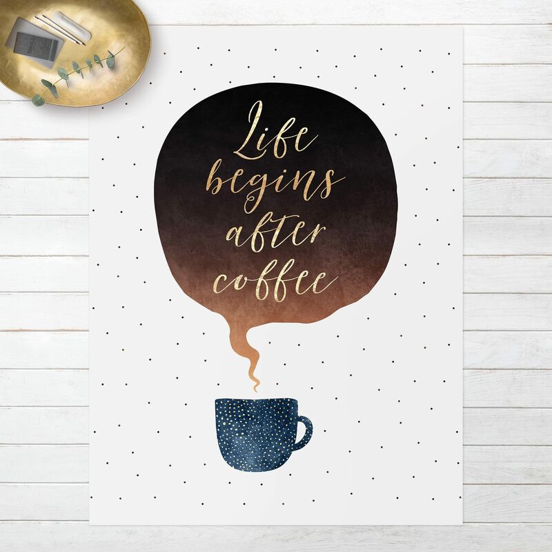 

Alfombras vinílicas - Elisabeth Fredriksson - Life Begins After Coffee Dots - Alto 4:3 Dimensión LxA: 80cm x 60cm