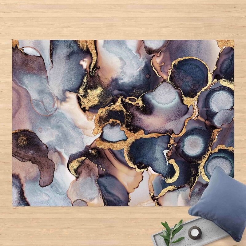 

Alfombras vinílicas - Elisabeth Fredriksson - Marble Watercolour With Gold - Apaisado 3:4 Dimensión LxA: 135cm x 180cm