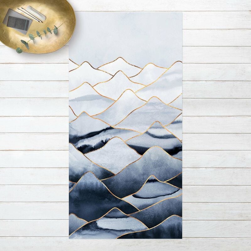 

Alfombras vinílicas - Elisabeth Fredriksson - Watercolour Mountains White Gold - Alto 2:1 Dimensión LxA: 140cm x 70cm