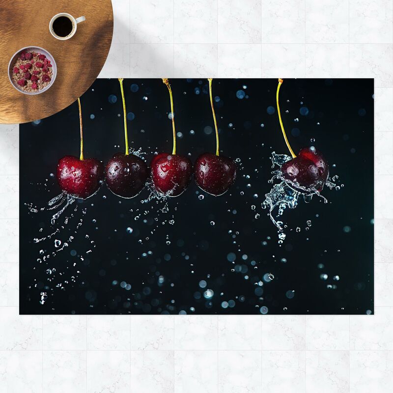 

Alfombras vinílicas - Fresh Cherries - Apaisado 2:3 Dimensión LxA: 120cm x 180cm
