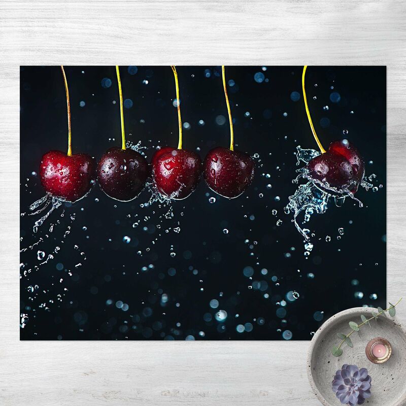 

Alfombras vinílicas - Fresh Cherries - Apaisado 3:4 Dimensión LxA: 75cm x 100cm