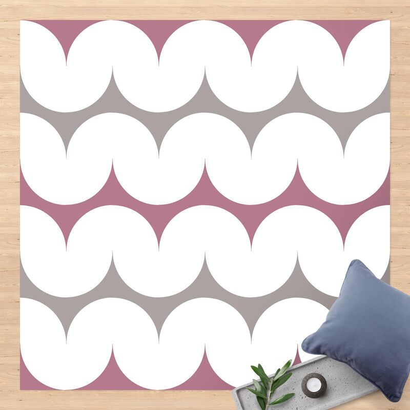

Bilderwelten - Alfombras vinílicas - Geometrical Pattern Bulging Waves - Cuadrado 1:1 Dimensión LxA: 120cm x 120cm