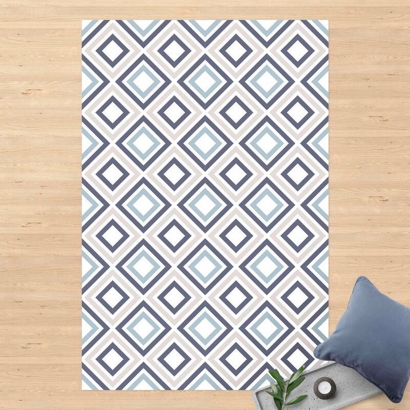 

Alfombras vinílicas - Geometrical Pattern Framed Squares - Alto 3:2 Dimensión LxA: 210cm x 140cm