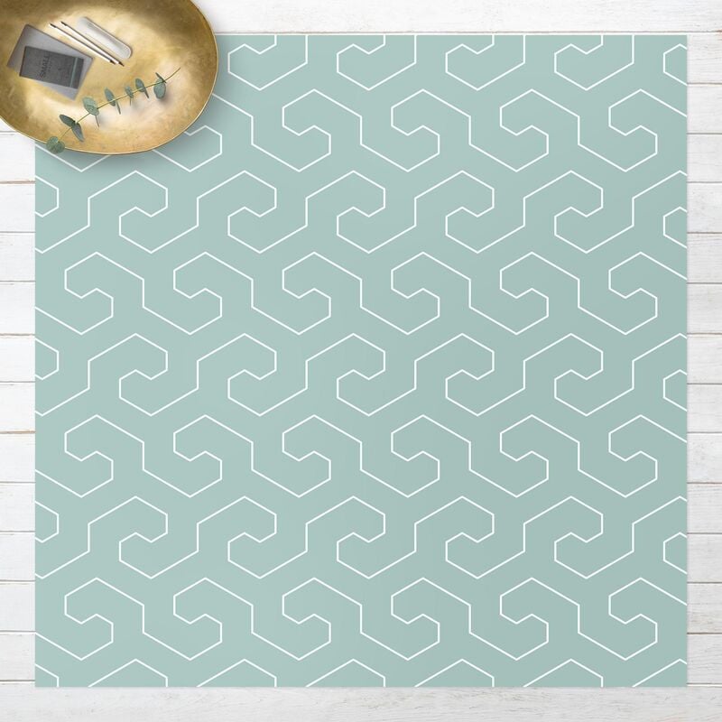 

Alfombras vinílicas - Geometrical Pattern Mirrored Horizontal Waves - Cuadrado 1:1 Dimensión LxA: 40cm x 40cm