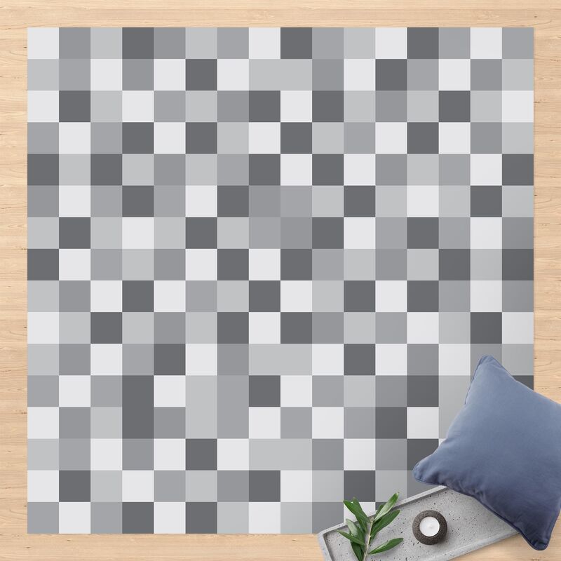 

Alfombras vinílicas - Geometrical Pattern Mosaic Grey - Cuadrado 1:1 Dimensión LxA: 80cm x 80cm