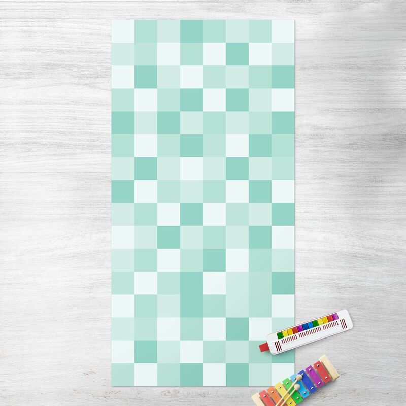 

Alfombras vinílicas - Geometrical Pattern Mosaic Mint Green - Alto 2:1 Dimensión LxA: 160cm x 80cm