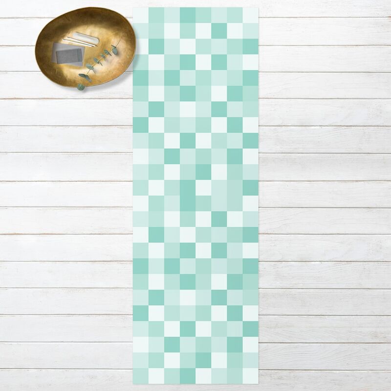 

Bilderwelten - Alfombras vinílicas - Geometrical Pattern Mosaic Mint Green - Panorámico Dimensión LxA: 90cm x 30cm