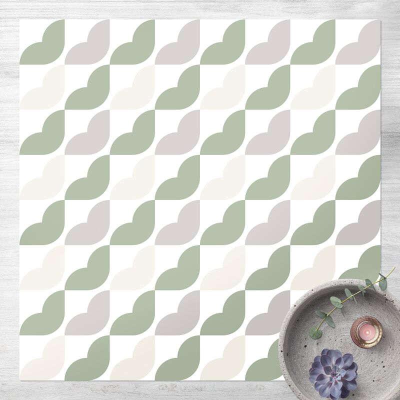 

Alfombras vinílicas - Geometrical Pattern Of Quarter Circles - Cuadrado 1:1 Dimensión LxA: 140cm x 140cm